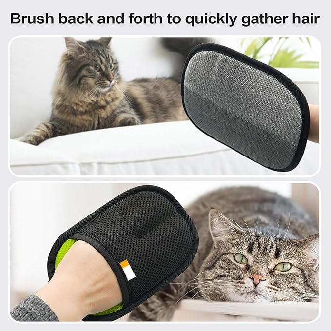 Washable Pet Hair Remover - Reusable Cat Grooming Glove | Soft Cat Remover for Cleaning Sofas, Dogs for Laundry, Pet Grooming Glove, Pet Removers