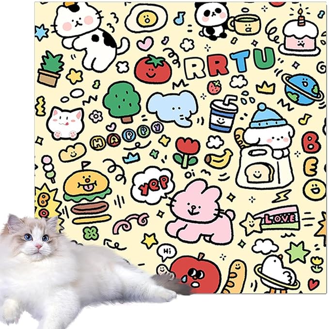 Cat Grooming Wrap Adherent - Adhesive Anti-Bite Fabric Swaddle Cat Wrap, Adhesive Wrap for Grooming Cats, Screen Cleaning Cloth Cat Claw Care Adherent Restraint Wrap for Pet Shelter, Home
