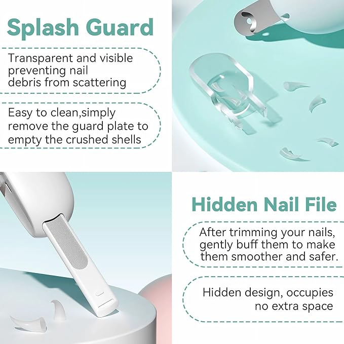 Adjustable Cat Nail Clippers with Security Guard,All-in-One Trimmer & Grooming Supplies for Kittens to Large Cats,Includes Nail File and Storage Container(Green)