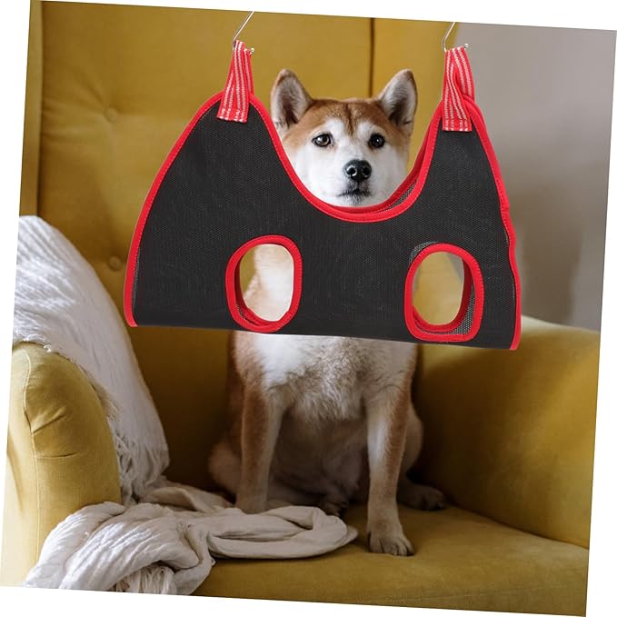 1 Set Pet Grooming Hammock for Dogs Cats Breathable Nail Trimming Sling Ergonomic Design Easy to Install Suitable for Pets Random Color