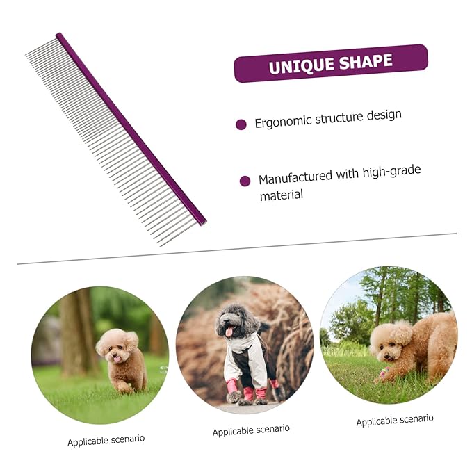 VANZACK Ergonomic Comb Portable Grooming Tool for Kitten Cat Reusable Pet Accessory Comfortable Massage Tangle Design