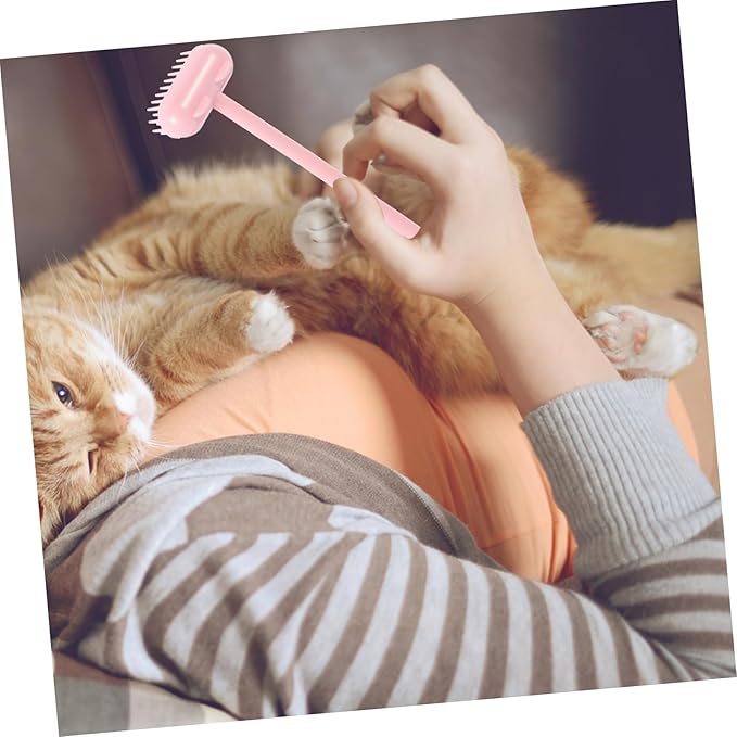 Happyyami Cat Brush for Shedding Hair Remover Pet Grooming Tool Scratch Brush Massage Cleaning Cat Hair Grooming