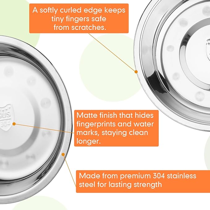 Patelai 24 Pcs Stainless Steel Dog Bowls with Silicone Lids Portable Food and Water Dishes for Pets Sealable Containers for Small Medium Dog Cat Indoor, 6.3 Inch (Red,Blue,Green,Purple,Yellow,Orange)