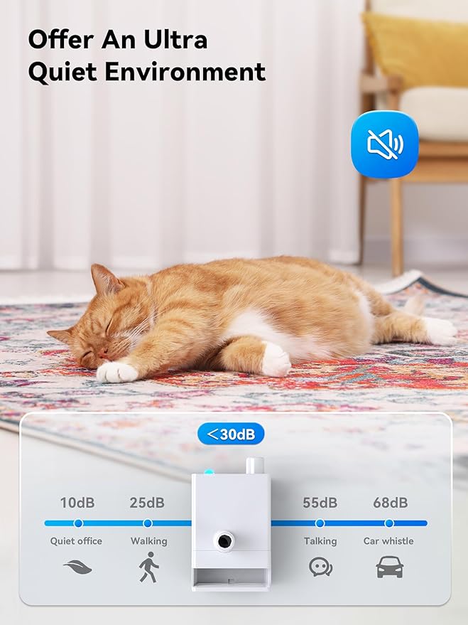 118oz/3.5L Smart Cat Water Fountain with App Control, Kitty spout cat Water Fountain, Ultra Quiet Pet Water Fountain for Cat Indoor, 2.4GHz Wi-Fi (Pump)