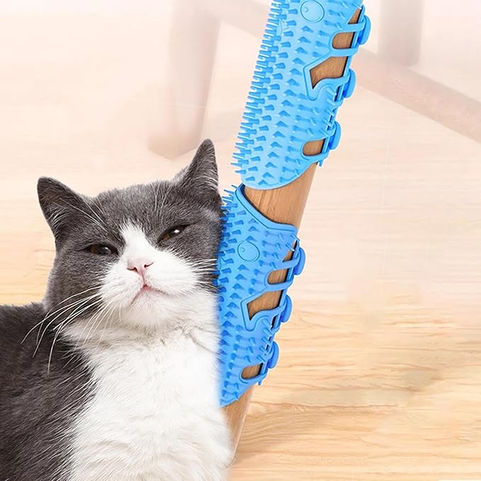 Cat Wall Brush, Cat Grooming Brush,Wall Massage Scratcher | Silicone Cat Corner Massage Comb, Adjustable Pet Itch Rubbing Tool for P