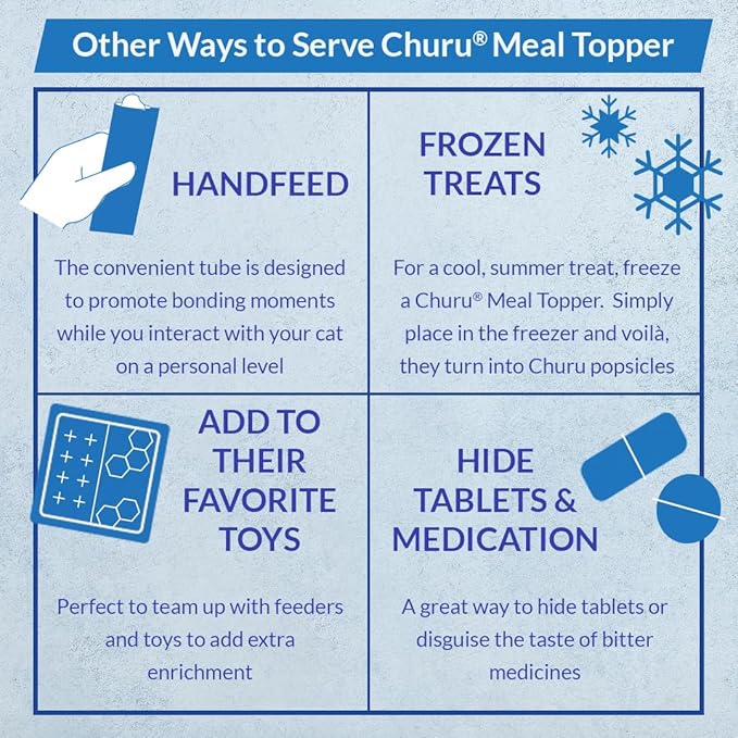 INABA Churu Meal Topper for Dogs, Complete & Balanced, Creamy, Lickable Purée Dog Food Topper, 0.5 Ounce Tube, 12 Tubes (4 per Pack) Chicken Recipe