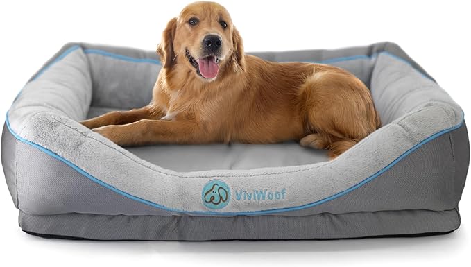 Orthopedic Dog Bed for Big Dogs,Waterproof Big Size Dog Sofa,Supportive Foam Pet Couch with Removable Cover,Non-Slip Bottom and Waterproof Lining,Machine Washable