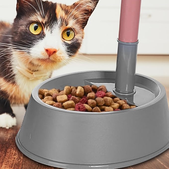 Buyter 2 in 1 Cat Feeder,Adjustable Dog Food Feeder & Water Dispenser,Pet Food Water Dish 2.2L Food and 528ML Waterer