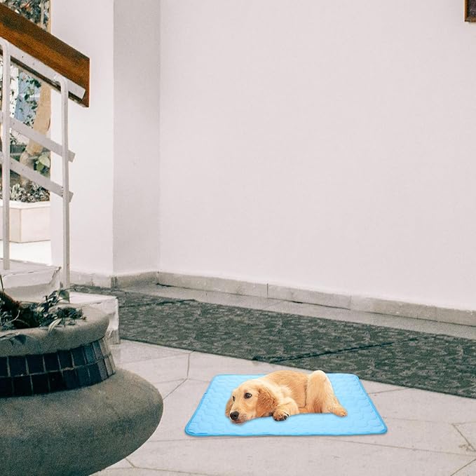 TOYANDONA Pet Cooling Mat for Dogs Large 70x55 Cm Non-Toxic Self-Cooling Pad Washable Dog Sleep Mat Comfortable Supplies
