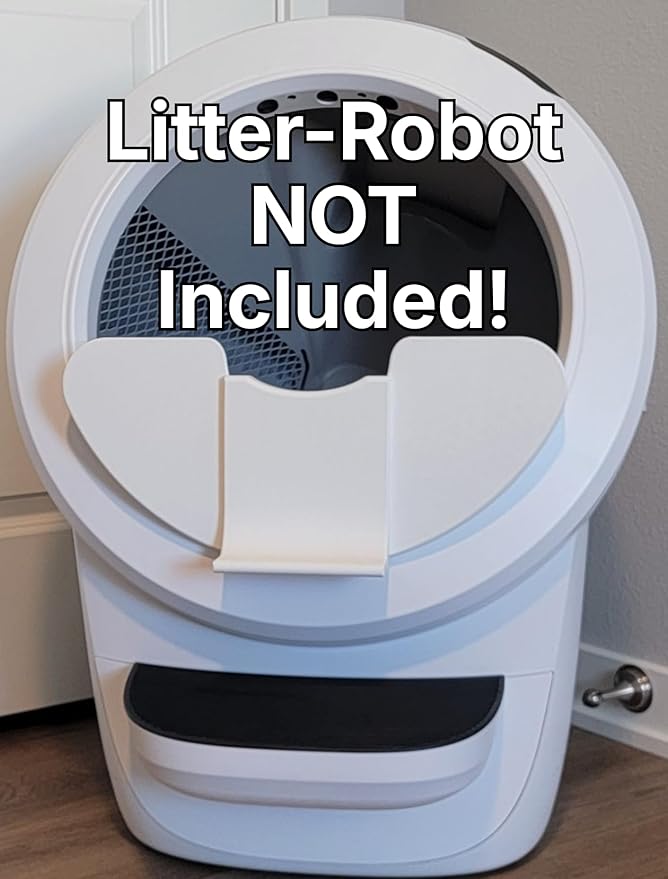 Pee Guard Max Shield Step for Litter-Robot 4 : Anti-Flicking, One-Piece Design (Black Pee Guard w/Leveler)