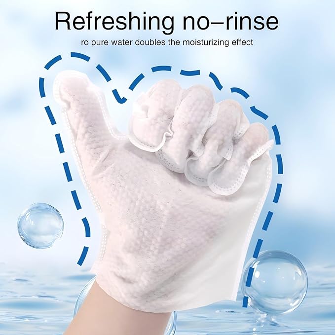 Thickened Pet Bath Glove Wipes, No-Rinse Deodorizing Wipes for Dogs & Cats, Hypoallergenic & Fragrance-Free, Waterless Full-Body Cleaning for Daily Care & Travel, 3 Pack, 18PCS