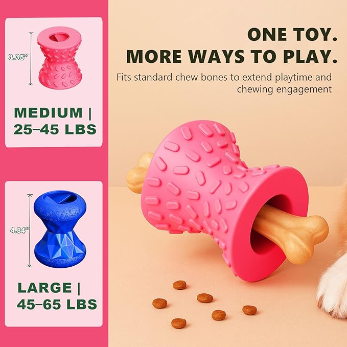 Dog Puzzle Toys, Treat-Dispensing Puzzle Ball for Small & Medium Dogs – Interactive Rolling Rubber Toy for Training, Mental Stimulation & Slow Feeding