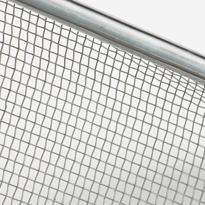 Cat Litter Scoop Stainless Steel Fine Mesh Cat Litter Shovel Litter Cleaner Corner Shovel Metal Litter Scoop for Reptile Terrarium Sand Waste, Beach Shovel(2.0 Mesh)