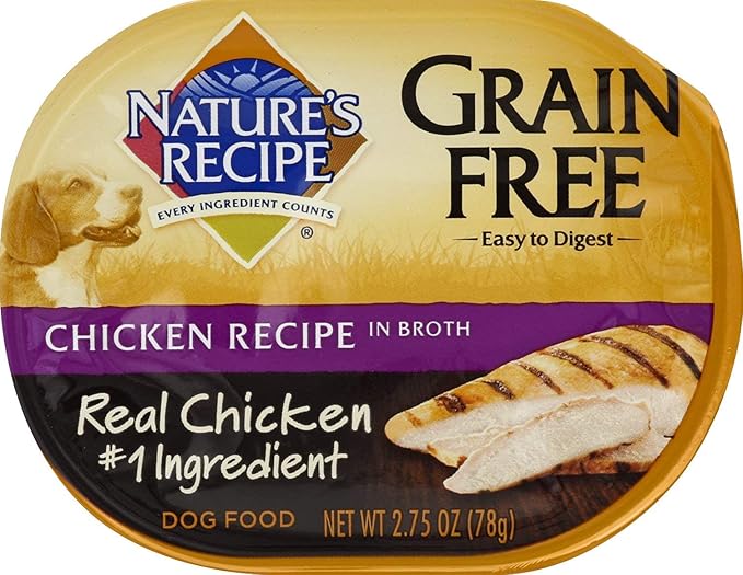 Nature'S Recipe Grain Free Chicken Recipe in Broth Wet Dog Food, 2.75 oz