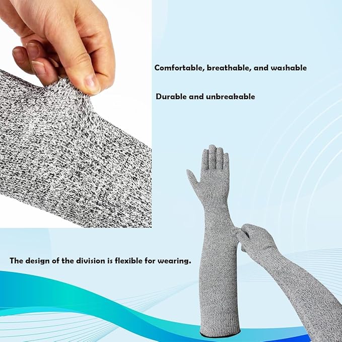 Pet Handling Gloves 16 Inch, Bite & Scratch Proof Arm Sleeves for Cat Grooming, Bathing and Nail Trimming, Long Protective Sleeves for Dogs, Vet Use, Animal Handling