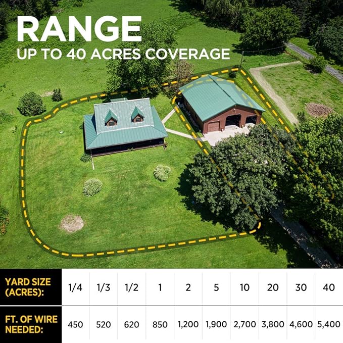 Dogtra E-Fence 3500 Add On Collar In Ground Pet Containment Fence for Dogs 40-Acre Vibration Outdoor Underground Electric Dog Fence