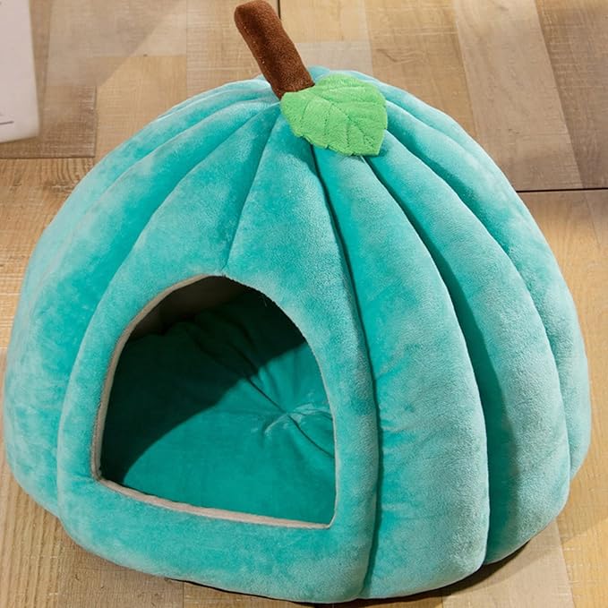 Peiiwdc Detachable Pet Bed Kitten Puppy Dog Cave Cartoon Pumpkin Pet Detachable Cushion Nest Supplies Cave Washable