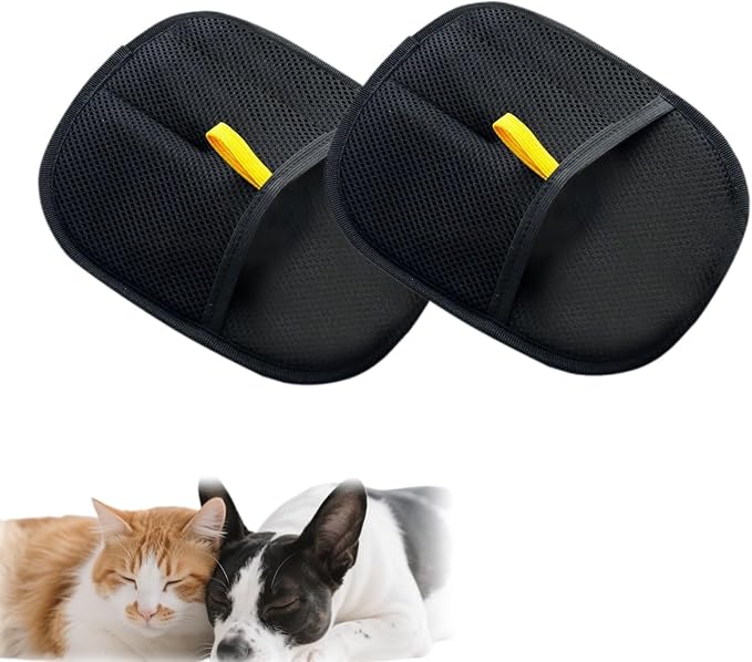 Pet Hair Removal Glove for Cats & Dogs, 2025 New Upgrade Cat Grooming Gloves, Reusable Double Sided Electrostatic Pet Hair Remover for Dogs Bathing for Couch, Furniture, Carpet (B-2 PCS)