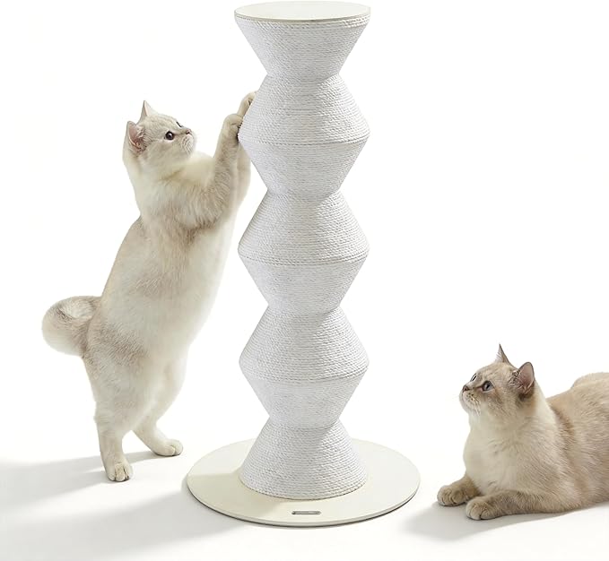 Furrytail Colossal Zigzag Clawer,Cat Scratcher,Scratching Post with Paper Rope, Recycle cat Tower, Large (29.9" H)