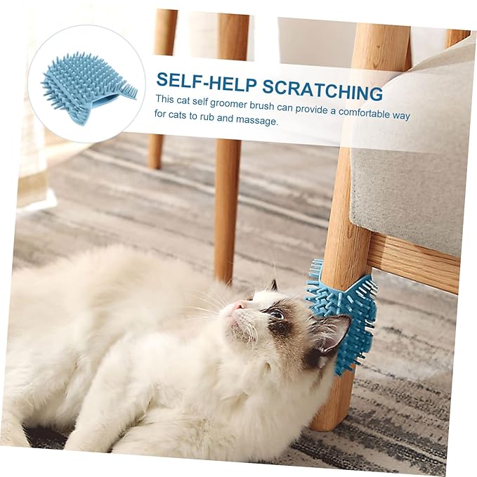 BESTonZON Silicone Cat Grooming Wall Brush Self-Massager Tool for Cats Dual Use Wet/Dry PET Massage Brush for Fur Removal and Itching Relief