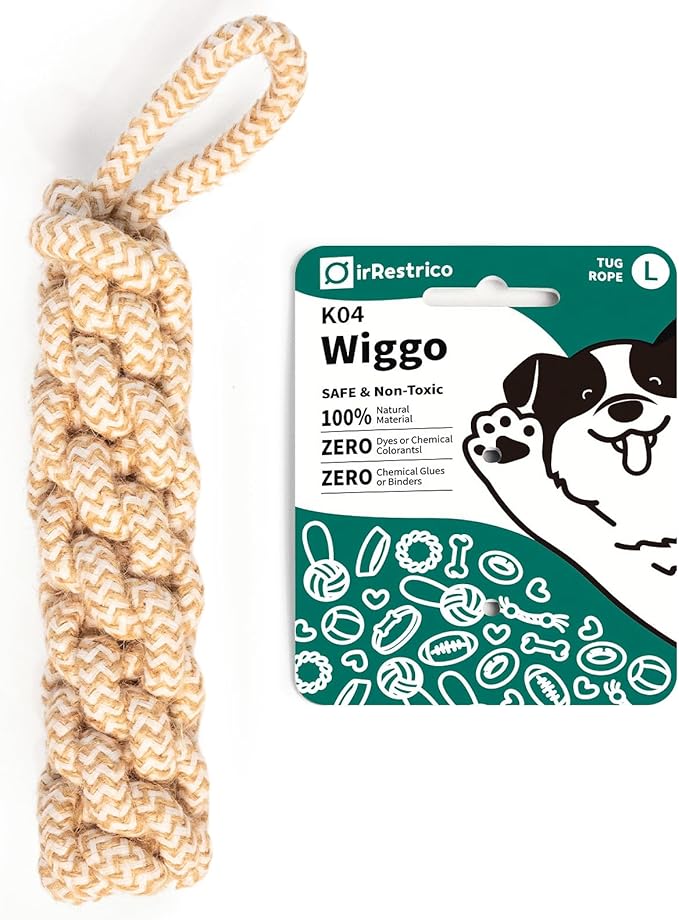 Dog Chew Toys for Aggressive Chewers, Rope Toys for Large Dogs with Dental Benefits, Durable Training Chew Rope, L Size