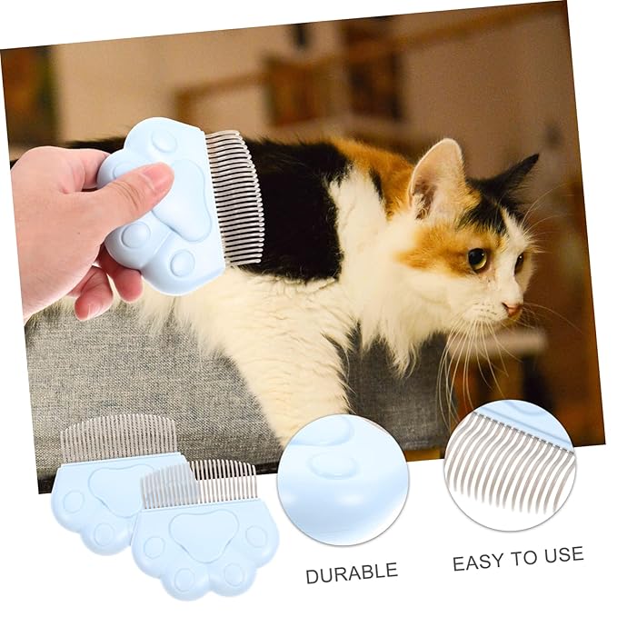 BESPORTBLE 2pcs Cat Hair Brush for Shedding Grooming Comb Knotting Removal for Cats Dogs Portable Lightweight