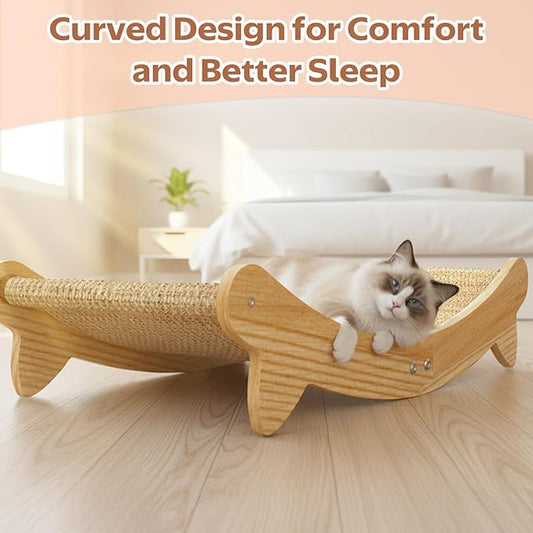 Cat Scratcher Bed – Durable Arc-Shaped Cat Bed & cat Scratching Post for Kittens and Adult Cats