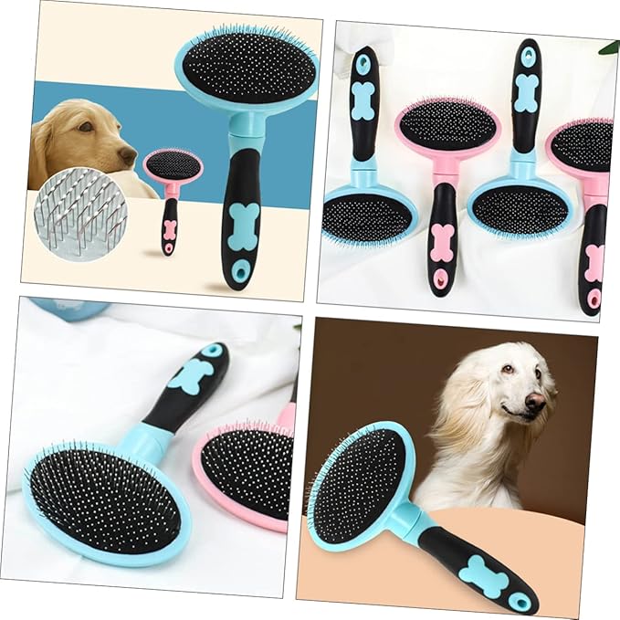 Totority PET Grooming Brush for Dogs and Cats Adjustable PET Massage Comb Effective Shedding Tool for Long and Short Hair for Easy Fur Removal