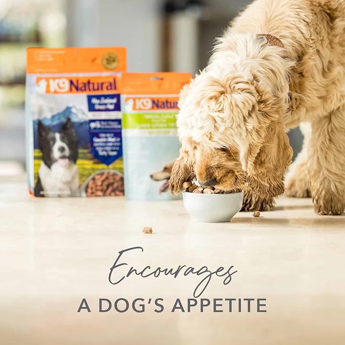 K9 Natural Freeze Dried Dog Food Topper with Verified Ingredients, Organ Meat Blend for Digestive Support, Human-Grade Freeze Dried Puppy Food & Dog Topping, Lamb Green Tripe, 7oz