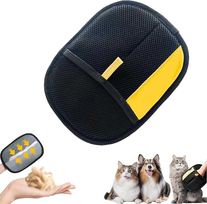 Pet Hair Removal Glove for Cats & Dogs, The Magic Brush Pet Hair Remover, Reusable Electrostatic Pet Hair Remover Glove, Bye Bye Pet Hair Drama, for Laundry, Couch, Carpet, Car Seat(1set)