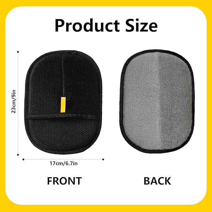2Pcs Pet Hair Remover Gloves Brush for Dogs & Cats,Electrostatic Reusable Pet Hair Remover Tool for Furniture, Clothing, Carpet and Car Seat, Effective Animal Fur Removal Tool (red)