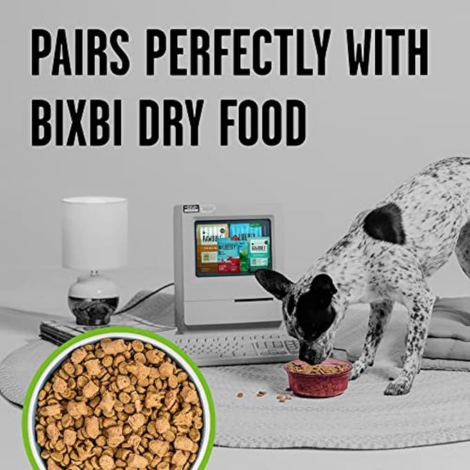 BIXBI Liberty Freeze-Dried Dog Food Topper & Treats, Pork – 97% Meat & Organs, No Refrigeration – USA Made, 26 oz