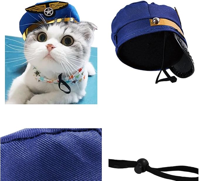 Christmas Pet Hat Cute Captain Pirate Hat for Dog Dress Up Supplies Lovely Halloween Carnival Clothes Accessory Funny Hats for Halloween Cosplay