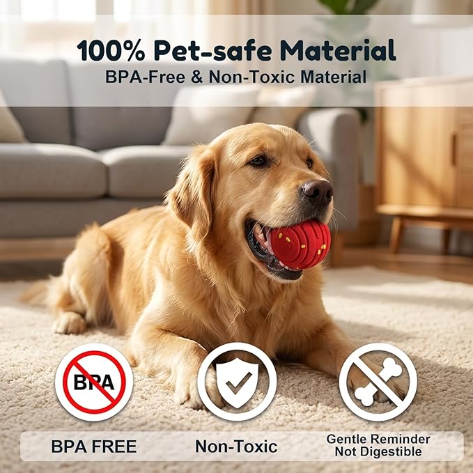 Interactive Dog Toys, Smart Interactive Dog Ball with 3 Modes, Auto-Moving&Bouncing, High-Resilience&Chew Resistant E-TPU Dog Ball, IPX6 Waterproof, Indoor&Outdoor Use, Rolling Ball Dogs
