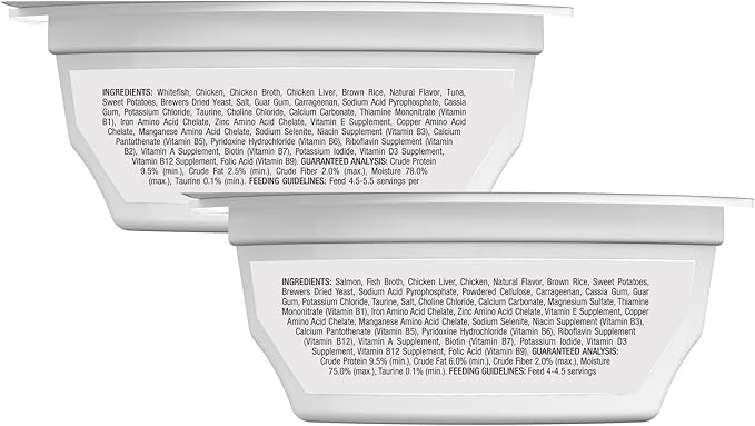 Blue Buffalo Tastefuls Spoonless Singles Variety Pack, Wet Cat Food Paté, 2.6-oz. Twin-Pack Trays, Whitefish/Tuna & Salmon Entreé (12 Count)