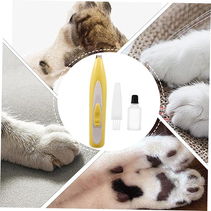 Hemoton Dog Hair Clipper Professional Grooming Clipper Battery-Powered Pet Hair Trimmer Cat Grooming Tool Silent Handheld Pet Remover