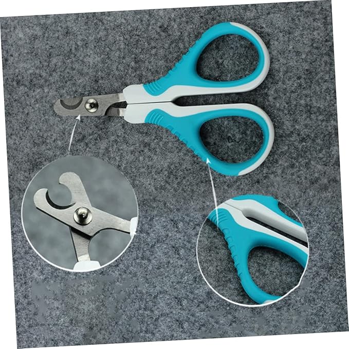 BESPORTBLE Pet Nail Clipper for Cats and Dogs Stainless Steel Grooming Tool Comfortable Grip Lightweight and Portable Nail Trimmer for All Breeds Sky-