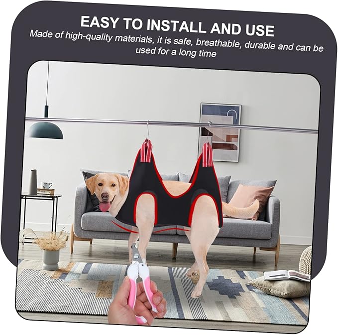 Garneck 1set Nail Trimming Hammock Pet Hanging for Safe Grooming Breathable Material Accessories for Home and Pet Shops