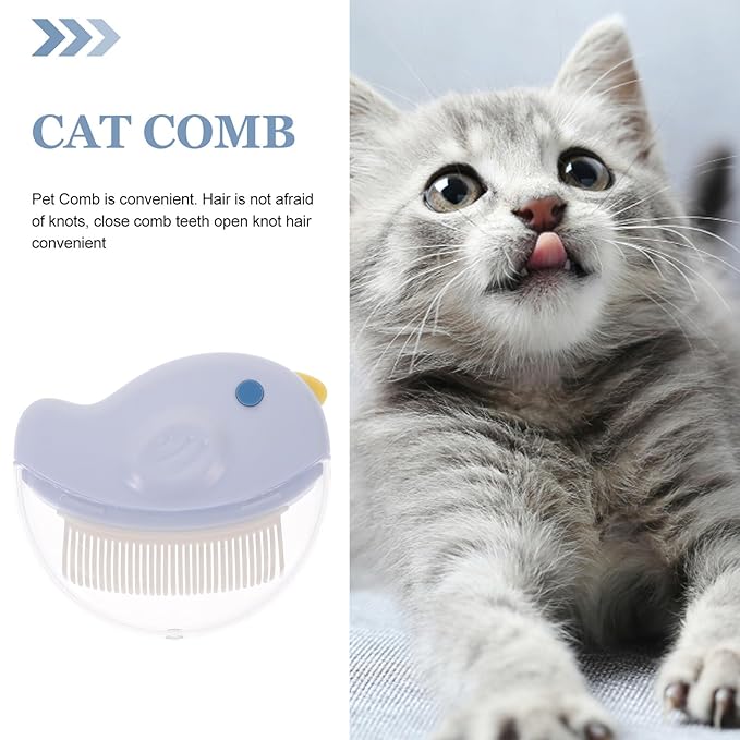 TOYANDONA 2pcs Dematting Comb for Cats and Dogs, Reusable Pet Grooming Brush with Blue Handle, Indoor Hair Remover Suitable for Matted Fur Cleaning and Shedding Control