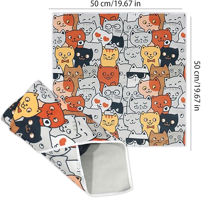 Cat Grooming Wrap - Self-Adhesive Adjustable Fabric Blanket for Cats, Cat Swaddle for Nail Trimming | Cat Burrito Wrap, Multifunctional Anti-Escape Grooming Bag for Nail Clipping and Grooming