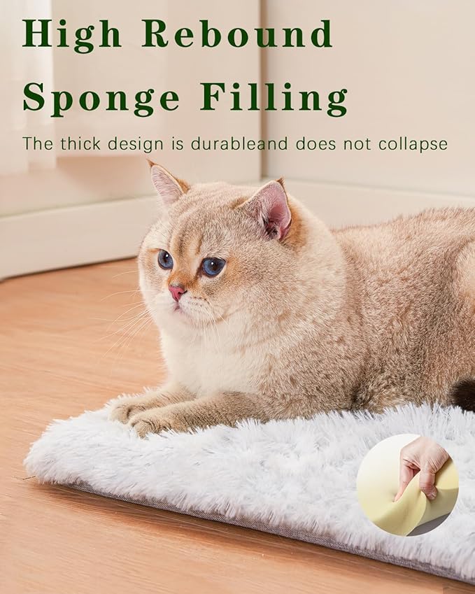 Cat Bed Pad for Indoor Cats, 19.3*17.7*1.57 inch Soft Small Pet Bed, Double Sided Washable Cat Bed Dog Bed, Self Heating Pet Pad, Indoor Breathable Pet Mat for Small, Medium, Large Cats Puppy