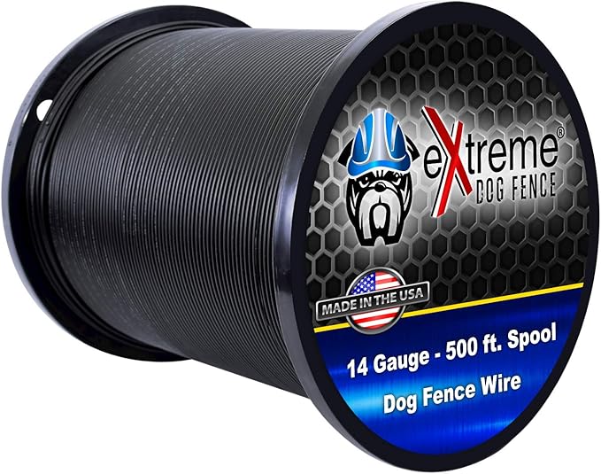 Dog Fence Wire - 500 Feet of 14 Gauge Professional Grade Electric Dog Fence Boundary Wire - Weatherproof Insulation and Compatible with All Underground Dog Fences