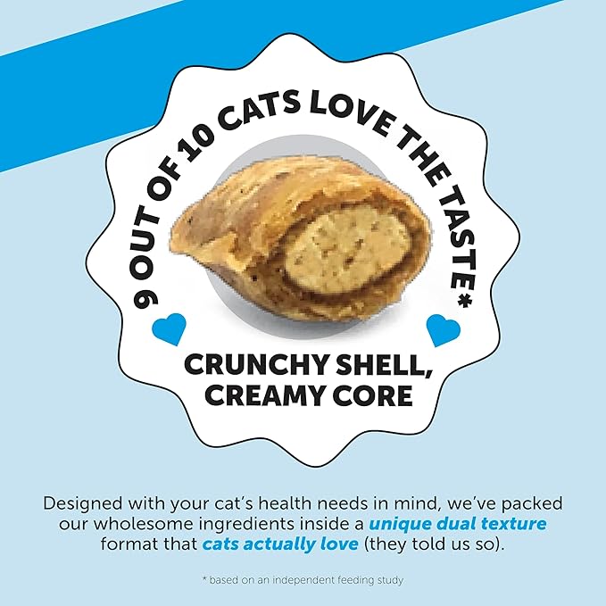 Cat Skin & Coat Health & Hairball Support Bundle: Omegas & Biotin Chews for Shiny Coat & Furball Remedy (Chicken 30-Day Supply)