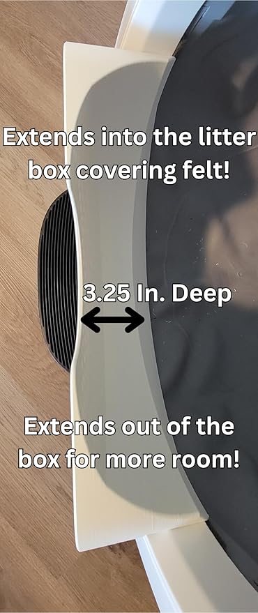 Pee Guard Max Shield Step for Litter-Robot 4 : Anti-Flicking, One-Piece Design (White Pee Guard w/Leveler)