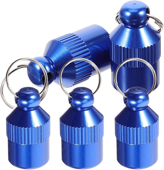 STOBAZA 5pcs Aluminum Alloy Pet Id Tags Blue Anti-Lost Collar Hanging Name Tags for Dogs and Puppies with Address Holder for Pet Supplies