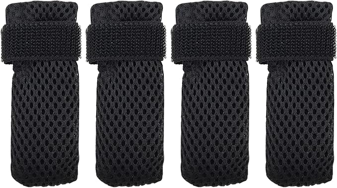 Cat Boots,paw Covers Anti-Scratch Cat Foot Covers for Cats Adjustable Mesh Cat Claw Protectors Non-Slip Breathablesuitable for Family Pet Cat Bathing and Nail Cutting (4 Pieces) (s, Black)