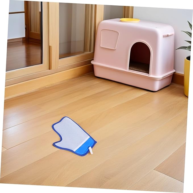 2pcs Double-Sided Electrostatic Pet Hair Remover Gloves Reusable Grooming Mitts for Dogs Cats Comfortable Fit Hair Cleaning Furniture Couch Carpet Car Versatile Home Use