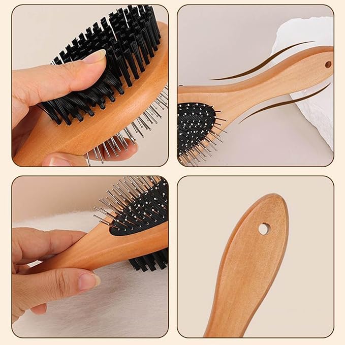 Pet Brush,Double-Sided Comfort Grip - Cat Grooming Comb Shedding Brush | for Massage Shower Outdoor Home Bathroom Puppy Kitten Bathing Washing Cleaning