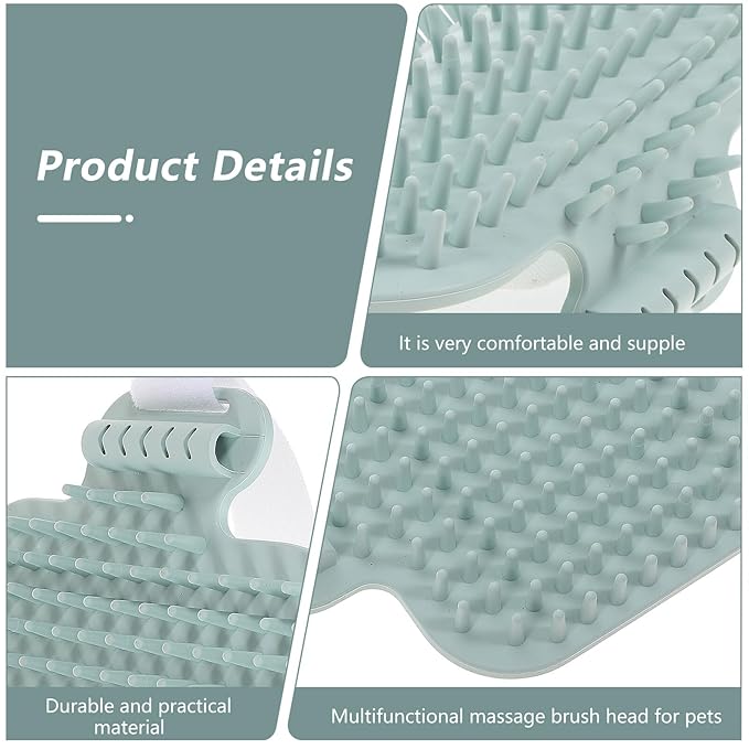 GANAZONO Cat Corner Massage Comb Wall-mounted Cat Self Groomer with Natural Wood Material and Catnip for Indoor Pet Grooming and Itch Relief Random Color