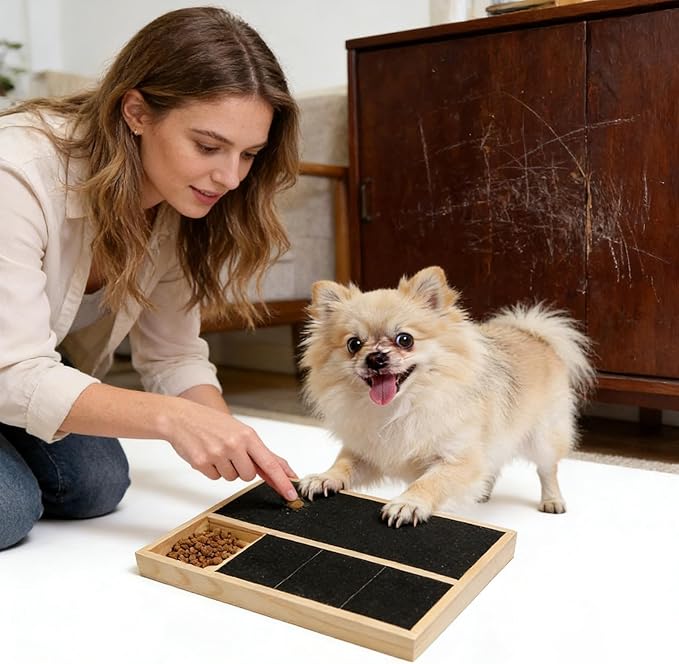 Pet Claw Filing Mat – Living Room Supply, Apartment Lounge Accessory, Corner Entryway Bin | Wood Grinding Unit Enhancing Stressless Grooming Optimized to Support Canine Health with Apartment